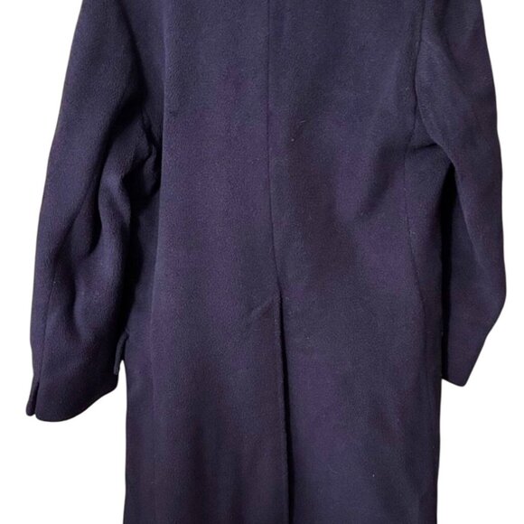 Crombie Mens Wool Overcoat With Velvet Collar Navy Blue - Picture 4 of 10